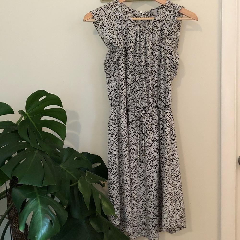 H&M Black and White Patterned Dress